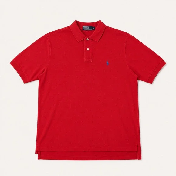 Polo Ralph Lauren Polo Shirt Mens XL Red Blue Pony Short Sleeve Cotton