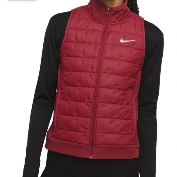 Nike Therma-FIT Synthetic Fill Running Vest Pomegranate Women’s Size Small
