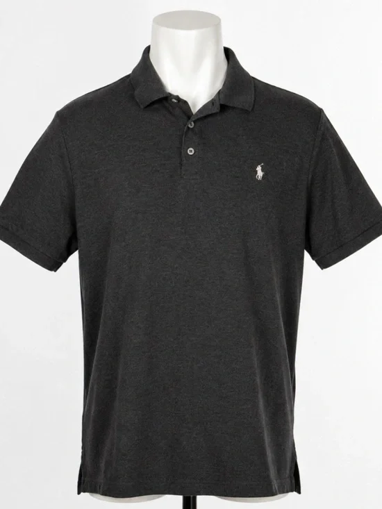 Polo by Ralph Lauren Charocal Men Polo Shirt Short Sleeve Pima Stretch Mesh XXL