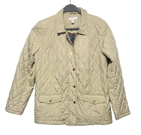 Charter Club Women's Large White Lightweight Jacket Zip Snap Lined