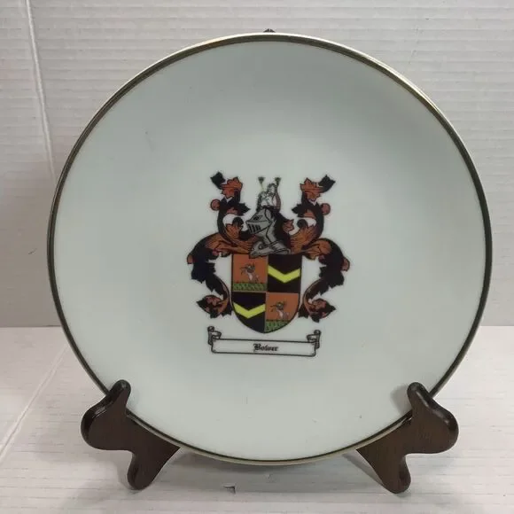 Bower Family Coat Of Arms Collector Plate /‎ Vintage 8.25