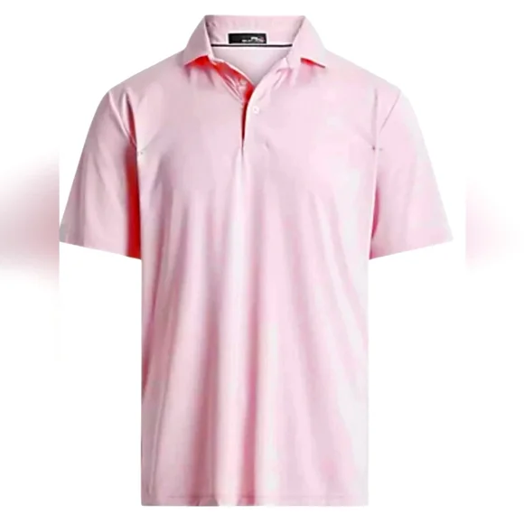 RLX Ralph Lauren Men's Golf Performance Polo Shirt Light Pink‎ Dri Fit Sport L