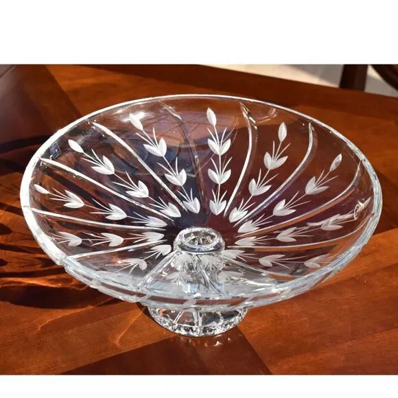Grand Polish 24% Lead Crystal Footed Centerpiece Bowl – 13.5