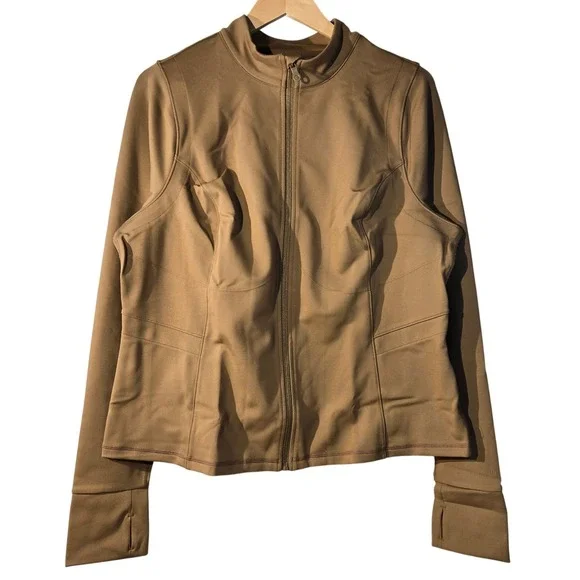 Girlfriend Collective Parker Seamed Jacket Sepia Brown‎ XXXL 6230-SEP-XXXL NWT