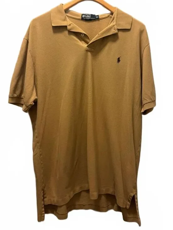 Polo Ralph Lauren Men's Polo Shirt Tan Beige Short Sleeve Pony Logo Size XL