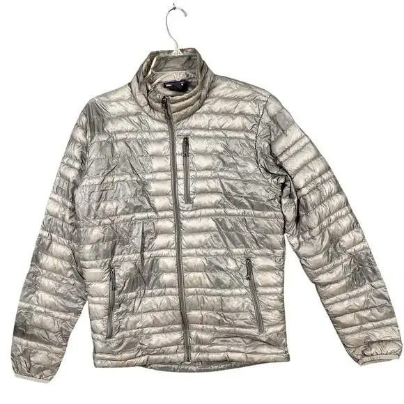 Patagonia Ultralight Down Jacket‎ Womens Size Medium Gray Quilted Shell