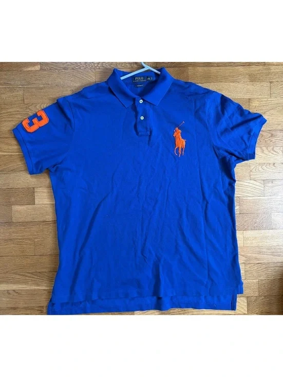 2XL - Men - Polo Ralph Lauren Big Pony Blue Polo Shirt