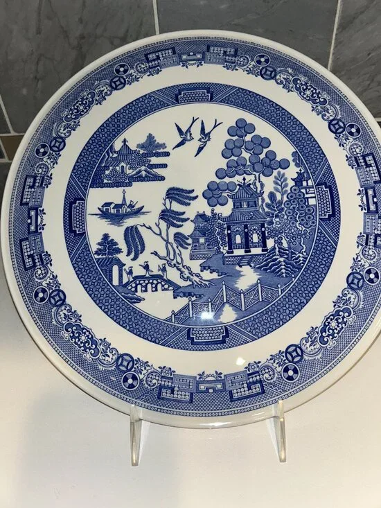 Spode Blue Room Collection, Willow Cake Plate, 11.5