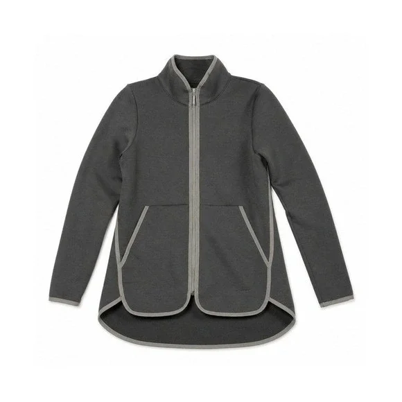 The North Face Women's Full-Zip Long Athletic Jacket Black Size Small with‎ Gray