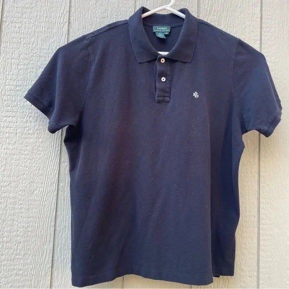 Lauren Ralph Lauren‎ Shirt Men's 2X Black Classic Fit ,Embroidered Logo LRL