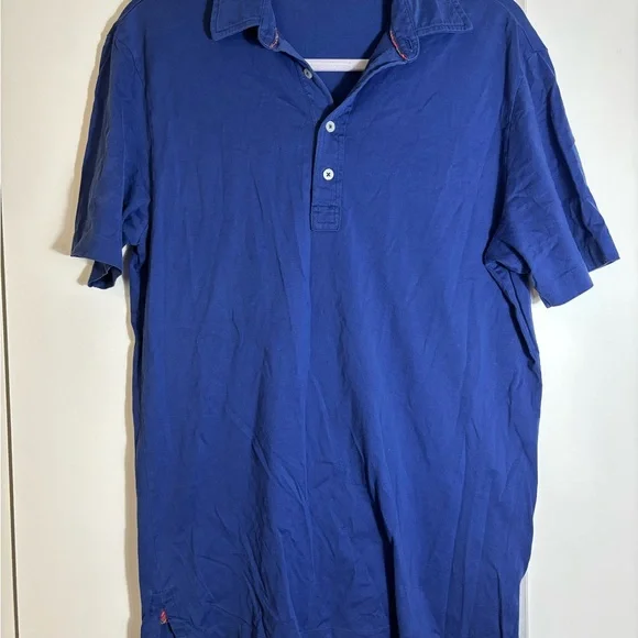 Polo Golf Ralph Lauren Vintage Lisle Polo Shirt Blue Size Small 100% Pima Cotton