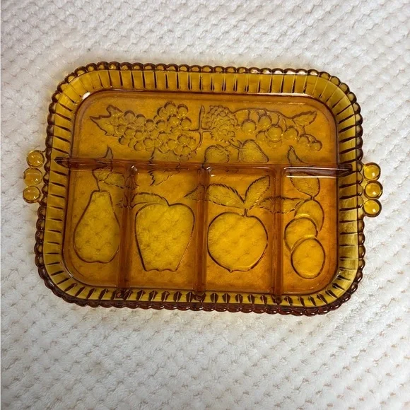 Vintage Indiana Glass 5 Part Relish Tray