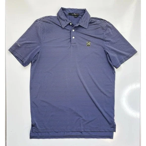RLX Ralph Lauren Short Sleeve Striped Golf Polo Shirt Martin's Camp / Large