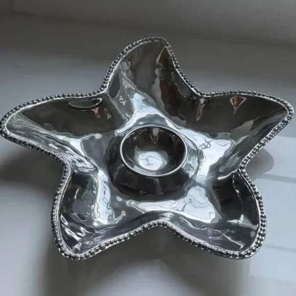 Beatriz Ball Great Gatherings Starfish Chip and Dip Server Coastal