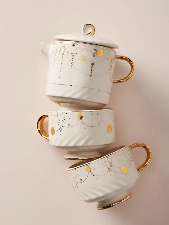Retired Anthropologie Celine Tea Collection | Tea for Two + Creamer & Sugar