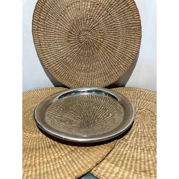 10” Vintage Metal Plastic Tray