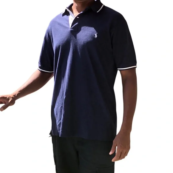 Ralph Lauren Men's Classic Navy Polo Shirt —#007