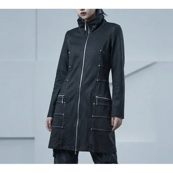 Dzhavael Couture Tunic Jacket Size S Techno Goth Darkwear Futuristic Streetwear