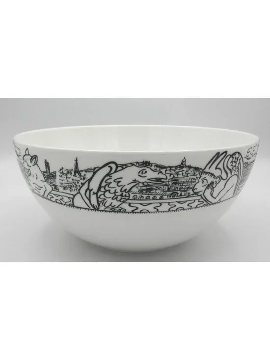 Parisian Scenes by Mikasa 8 5/8 Inch Serving Bowl Pattern Code: MIKPASC