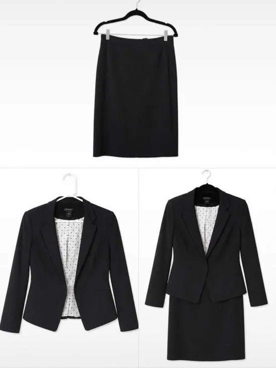 Ann Taylor Black Women's Blazer and Skirt Suit
