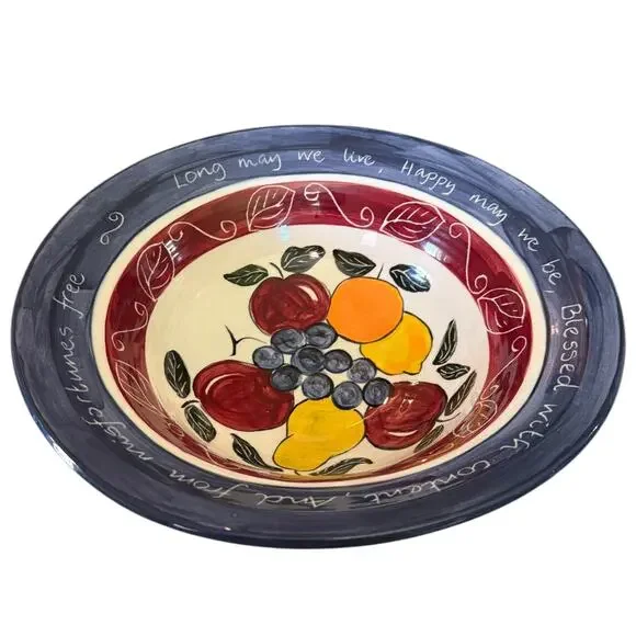 Newton Street Pottery Large Oversized Fruit Or Serving Bowl