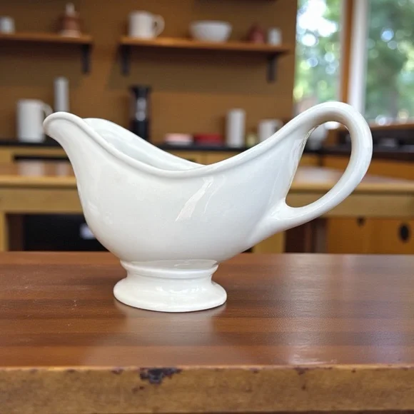 VTG Hall China White Ironstone Gravy Boat Restaurant Ware USA