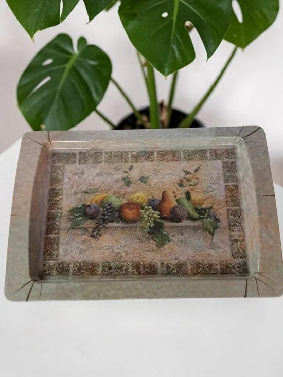 Pimpernel Tuscan Fruit Serving Tray 19x14 Melamine Vintage Decor