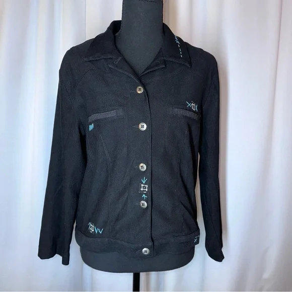 Bets By Canvasbacks Vintage Retro Made In USA Art To Wear Jacket‎ XS Lightweight