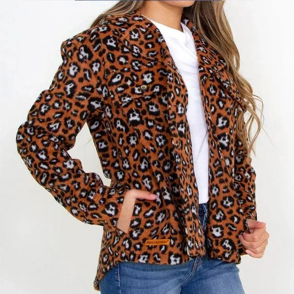 Simply Southern Leopard Cheetah Shacket Jacket