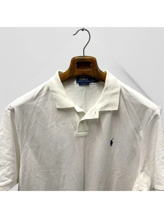 Polo Ralph Lauren Mens White Polo  Short Sleeve Classic Fit Pony Golf XL