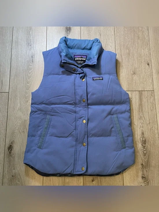 Patagonia‎ Bivy Vest Woolly Blue Gorpcore Vintage Style Puffer Women’s S