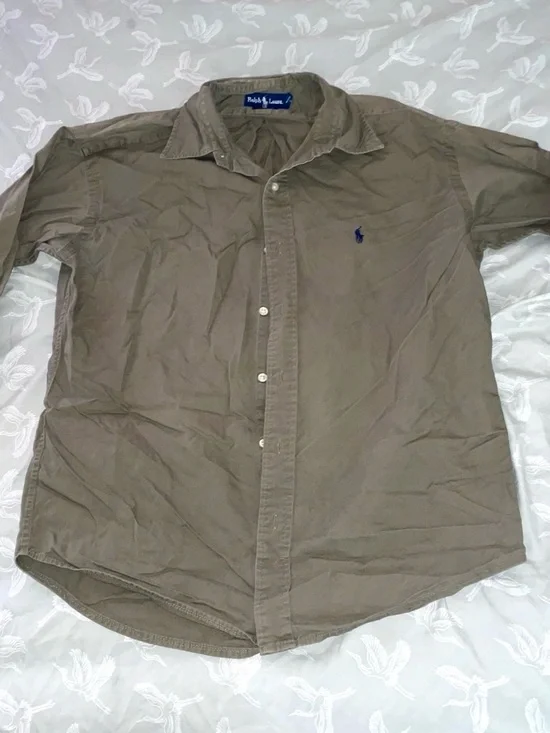 Ralph Lauren Dark Tan Classic Button-Down Shirt