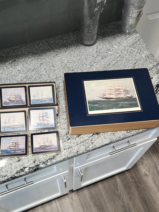Lady Clare Nautical 12 Placemats And 6 Coaster Set