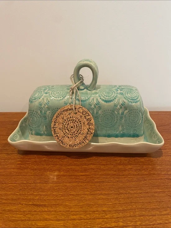 Anthropologie Old Havana Butter Dish