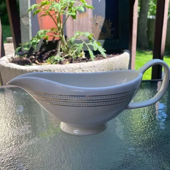 West Elm Fishs Eddy Metallic Gold Gravy Boat