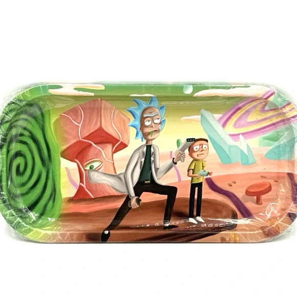 Rick & Morty Grinder‎ Rolling Tray Metal Lightweight Gifting NEW