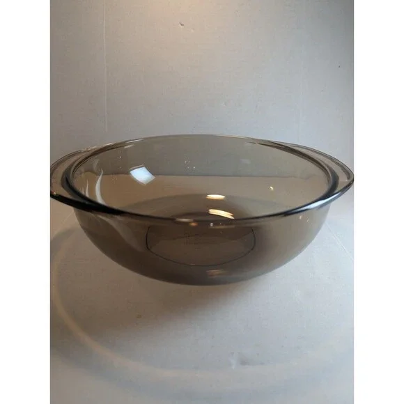 Vintage PYREX 024 Amber Glass Round 2 Quart Casserole Baking Bowl NO LID Brown
