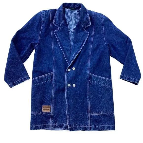 Vivaldi Women's Vintage Denim Jacket Blue‎ Size 2 Mid-Length Casual