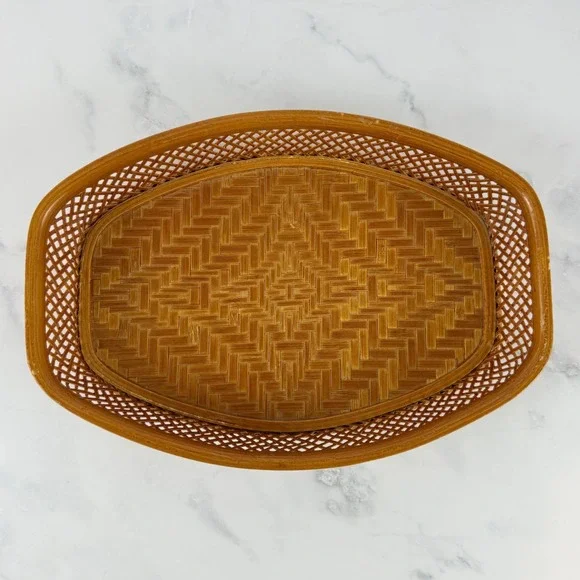 VTG Bamboo Oval Tray 10