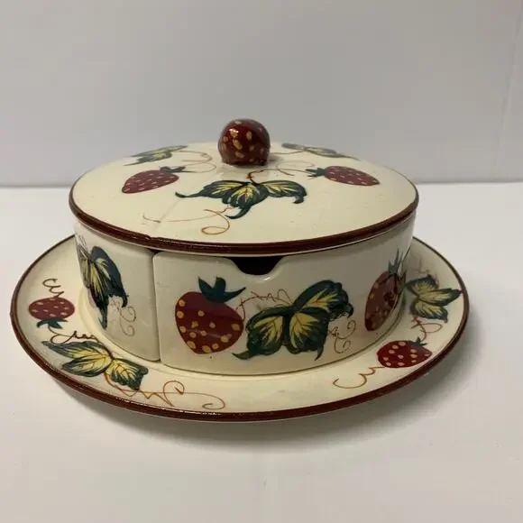 Fred Roberts Company Vintage Jam and‎ Jelly Condiment Server 5 Piece Set