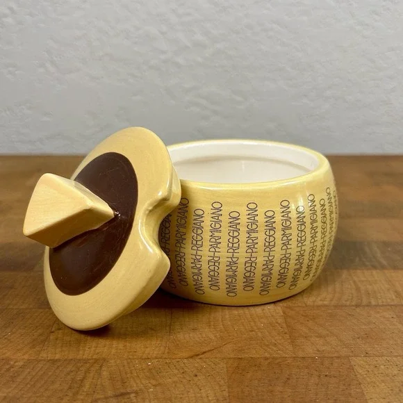 Consorzio Parmigiano Reggiano Ceramic Cheese Jar Italy 3.5