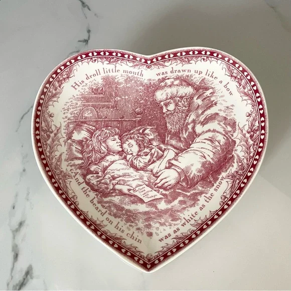 The Night Before Christmas Heart Plate by Noble Excellence