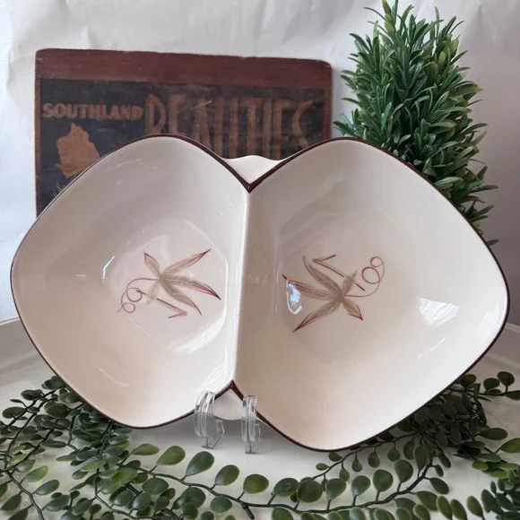 Winfield China California Passion Flower Divided Serving Dish Vintage MCM