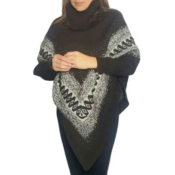 Handmade, handcrafted soft will Pancho with sleeves size medium