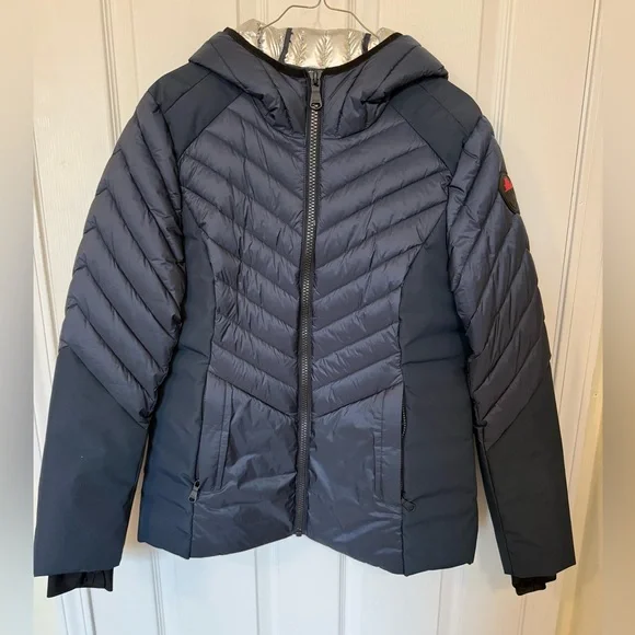 Pajar Dark Blue Quilted Jacket with Silver Lining