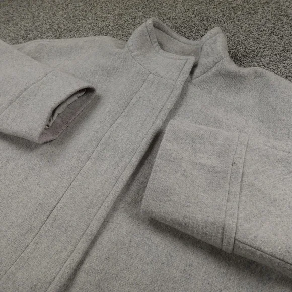 J Crew Jacket Womens 22 Gray Wool Blend City Coat Full Zip Heavy Parka‎ Winter