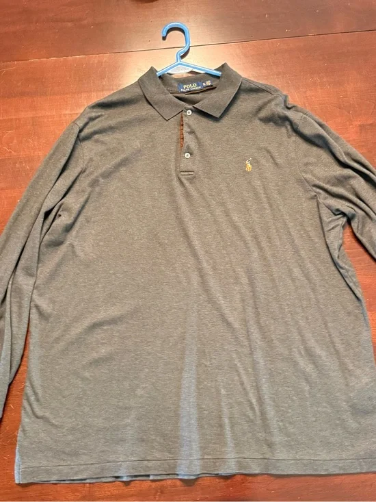 Polo Ralph Lauren Long Sleeve Polo Shirt | Charcoal Gray | Classic Fit