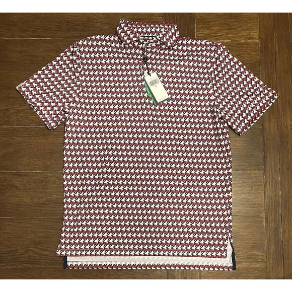 NWT MEN'S RALPH LAUREN RLX POLO, SIZE Small COLOR: RED SAILBOAT The Peninsula