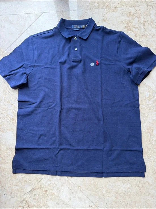 Ralph Lauren Navy Polo with Red Pony Logo