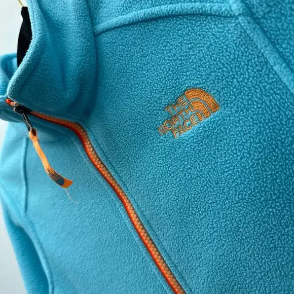 The North Face Fleece Jacket Women's Light Blue Gray‎ Full Zip Outdoor Hiking